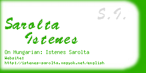 sarolta istenes business card